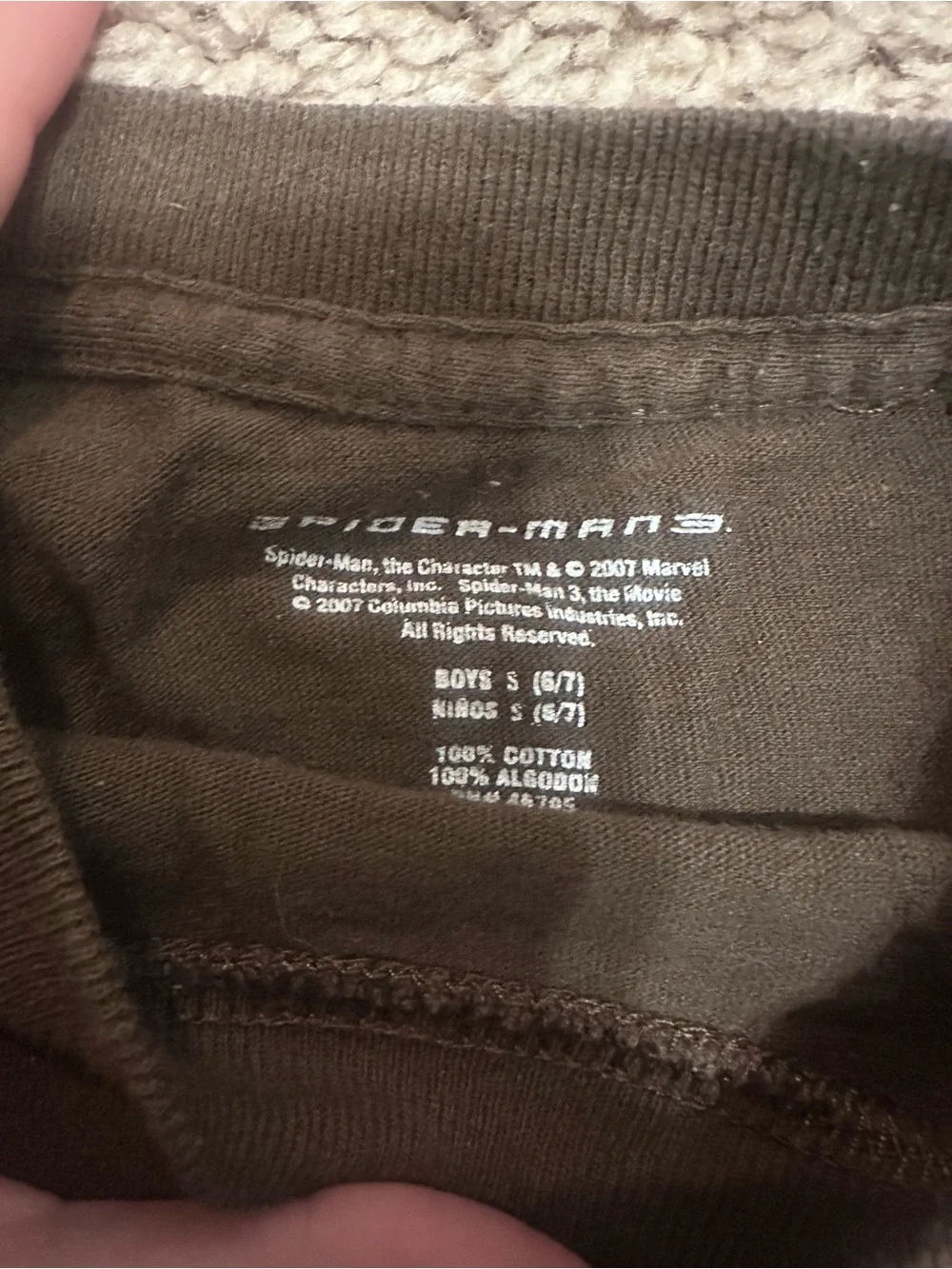 Y2K 2007 Marvel Spider-Man 3 Promo Movie Graphic T-Shirt Boys